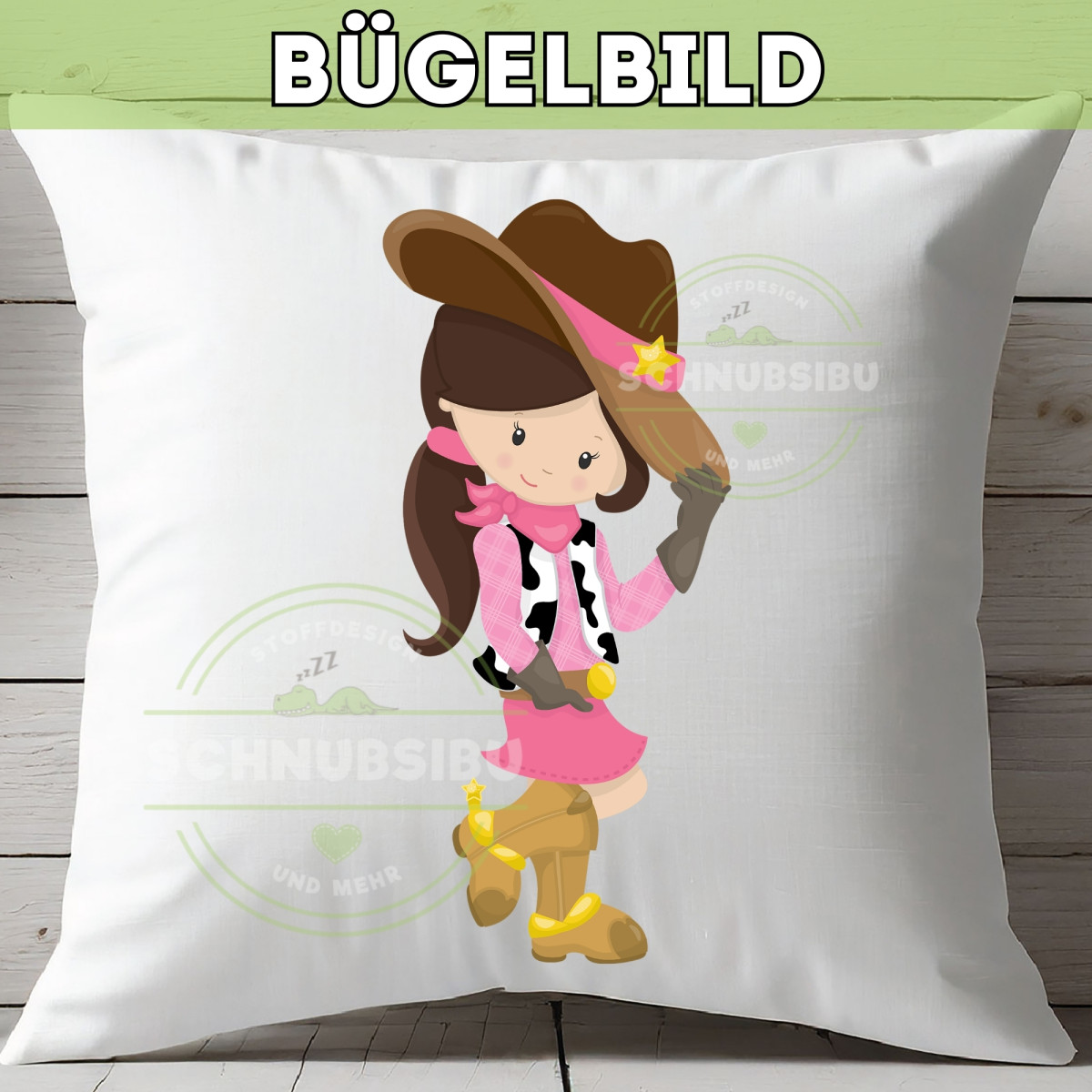 Bügelbild Kleines Cowgirl Nr. 1